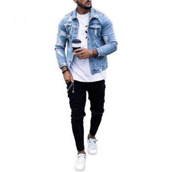 Manteau en denim Wepbel grande taille S-3XL