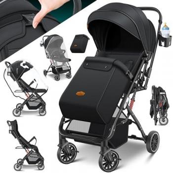 KIDIZ MaxComfort – 5-Punkt Gurt Kinderwagen für unterwegs