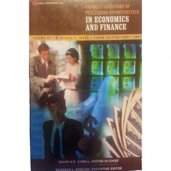 Cabell's Directory of Publishing Opportunities in Economics and Finance,  CABELL'S DIRECTORY OF PUBLISHING OPPORTUNITIES IN ACCOUNTING, ECONOMICS, AND FINANCE