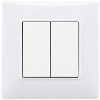Comando Smart Doppio Senza Batteria Vimar Plana IoT Bluetooth Bianco