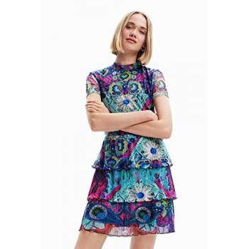 Desigual Kurzes Kleid Veste Exeter Lacroix – L, blau, Polyester