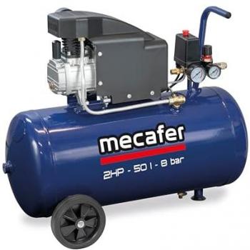 Bureau Mecafer 425794 – Compresseur 50 L, 2 HP, 8 Bar (Bleu)
