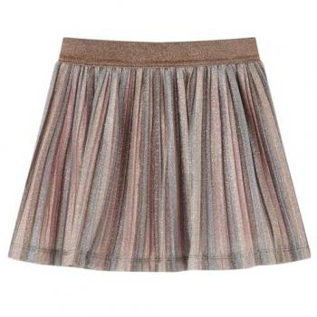 Glitter Pleated Skirt for Kids Brown and Pink 116