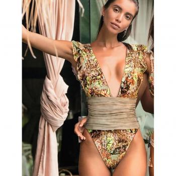 2022 Women's High Waist Ruffle Bathing Suit