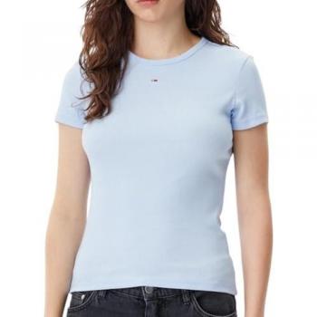 Tommy Jeans Tjw Slim Lichtblauw T-shirt voor dames