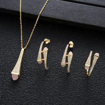 Conjunto de Joyas de Bodas con Diseño de Gota de Agua HXS001
