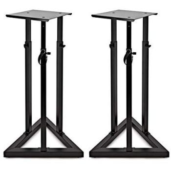 Dual Adjustable Height Studio Monitor Speaker Stands