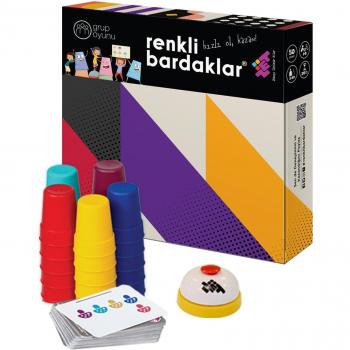Desafío Cerebral Renkli Bar: 3+ años, 50 cartas, 5 jugadores bilingües (Inglés/Turco)