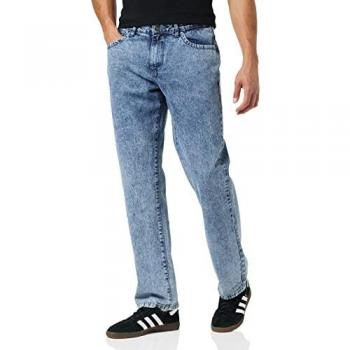 Urban Classics Blue Acid Washed Loose Fit Jeans