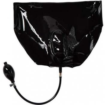 Late X Latex Briefs with Anal Plug, Black