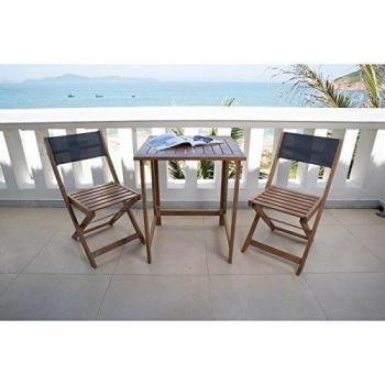 Set de bistrot pliant en eucalyptus