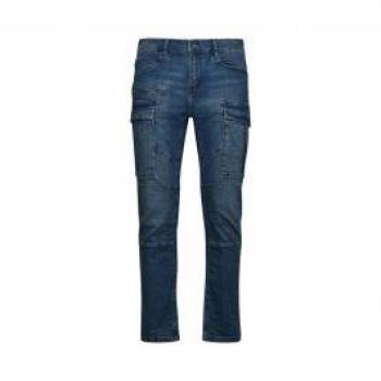 Jeans da lavoro multitasche slim in denim stretch Diadora STONE Denim LXL
