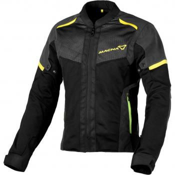 Macna Orcano 2.0 Giacca Donna Tessuto Nero NightEye Giallo XL