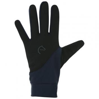 EQUITHEME 'Knit' Handskar för Ridsport Svart/Plum (S)