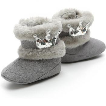 Infant Cashmere Crown Booties