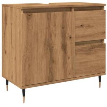 Armario de baño madera de ingeniería roble artisan 65x33x60 cm Vidaxl