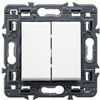 Interruptor doble Valena Next blanco 1P 10A Legrand