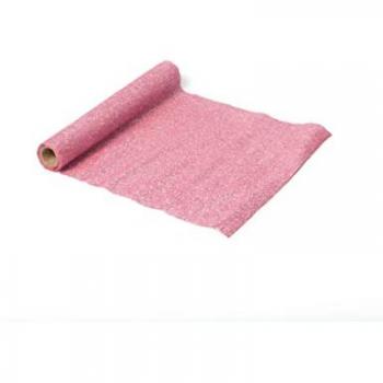 Chemin de table décoratif paillettes roses 30cmx3m