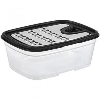 GastroMax Reibe mit Behälter, transparent/schwarz