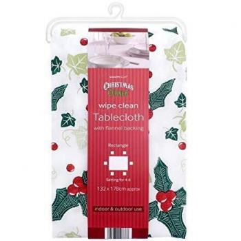 Christmas Tablecloth Wipe Clean PVC PEVA Cover
