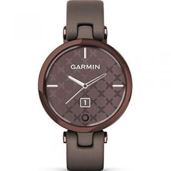Garmin Lily Classic Damen-Smartwatch in Taupe mit Mokka-Details