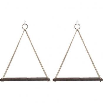 Durable Hanging Shelves with 2 Rings