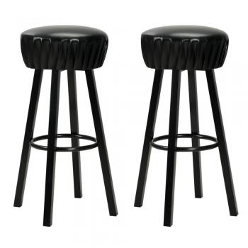Barhocker 2 Stk. Schwarz Kunstleder Vidaxl