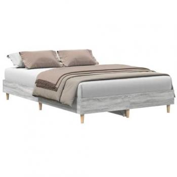 Lit sans matelas Sonoma gris, 120x200 cm, bois ingénierie