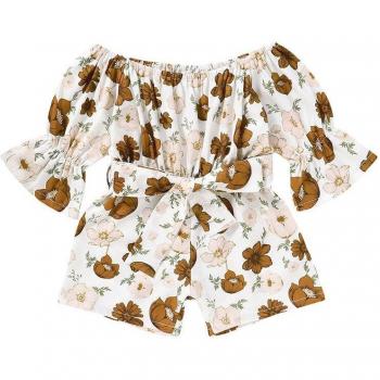 Mono de Algodón para Niñas Pequeñas con Estampado Floral
