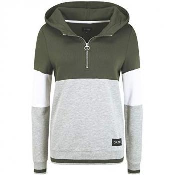 Kapuzentransparenz: OXMO „OXOmara“ – Grüner Sport‑Sweatshirt