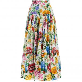 D&G Multicolor Printed Cotton Skirt – Size 40 (Female)