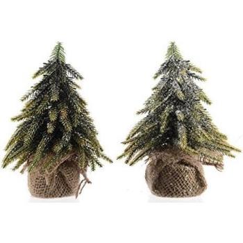Kaemingk Weihnachtsbaum im Jutesack 20cm für festliche Dekoration