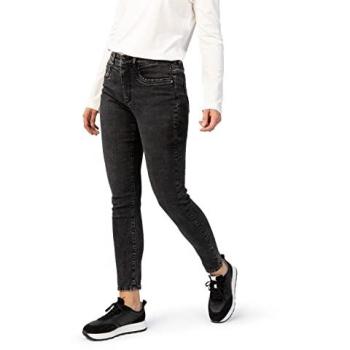 Damen‑Skinny Fit Jeans Stoker Rio Fexxi Move, schwarz vintage, Gr. 44, L. 28