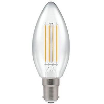 Crompton LED Candle Light Bulbs, 4.2 W (40 W eq.), B15, Warm White, Clear – 3‑Pack