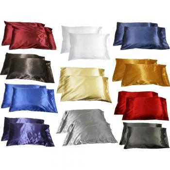 Unihome Luxury Silk Pillowcases – 2‑Piece – Queen/Standard – Color Combo