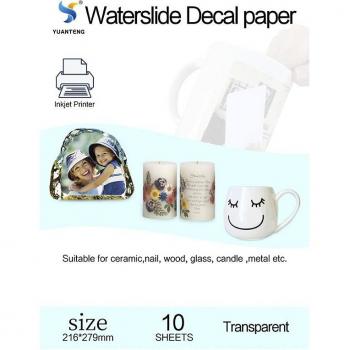 WaterSlide Inkjet Printable Transfer Film – Letter Size