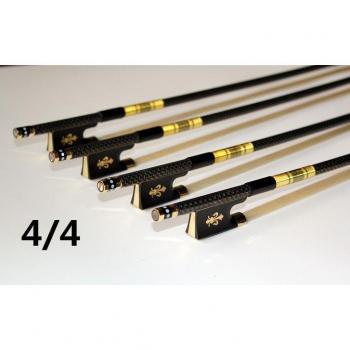 1pc PRO Carbon Fiber Violin Bow with Ebony Frog and Floral Carving