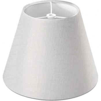 5 Inch Top Diameter White Linen Lamp Shade with Gold Thread
