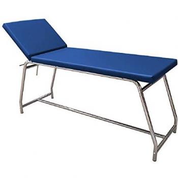 Lettino da Visita Medica Gima 4 Sezioni Portata 120 kg Cromato Materasso Blu