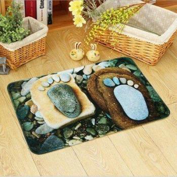 Absorbent Kitchen Mat with Penguin and Deer
