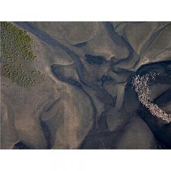 Calvendo Fotopuzzle: Flamingos über Walvis Bay – 1000 Teile, 64 × 48 cm