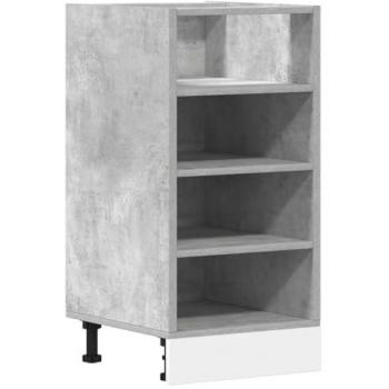 Scaffale Inferiore “Riga” in Cemento Grigio 40x44,5x81,5 cm