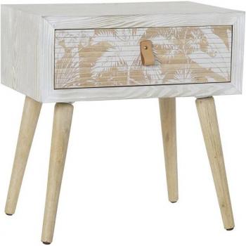 Mesita de Noche DKD Home Decor Estilo Moderno Madera Bambú (48 x 35 x 51 cm)