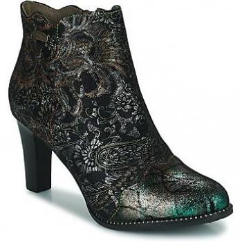 Bottines Laura Vita ALBANE en cuir noir
