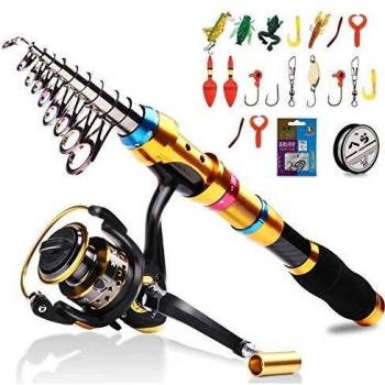 BNTTEAM 6 Set Canne à pêche télescopique 3.6m