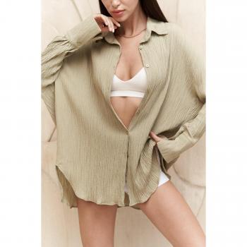 Durres Camicia Khaki Oversize S
