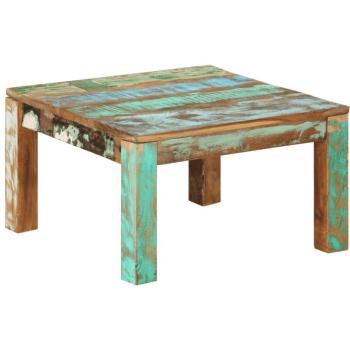 Rustikaler Couchtisch 60x60x35 cm aus massivem Altholz