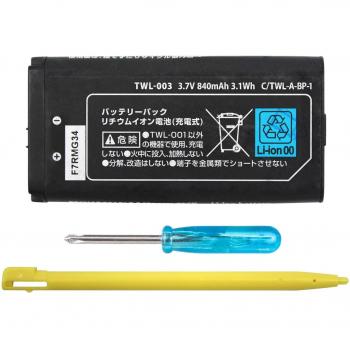 OSTENT 840 mAh Batterie‑Set für Nintendo DSi/NDSi – inklusive Werkzeuge + Stift