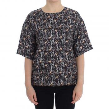 Dolce & Gabbana Gray Silk Blouse