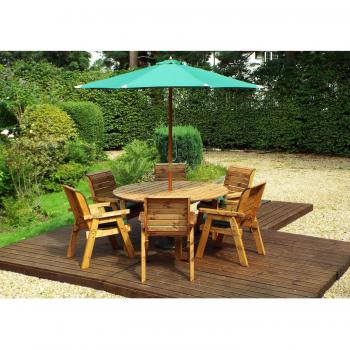 Charles Taylor Six Seater Circular Table Set with Accessories